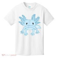 Cute Blue Axolotl Kawaii Aesthetic Axolotls Kids T-Shirt thumb 0