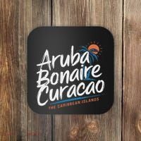 CuraçAo Bonaire Aruba The Caribbean Islands Abc Vacation Coaster thumb 0