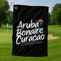 CuraçAo Bonaire Aruba The Caribbean Islands Abc Vacation Golf Towel thumb 1