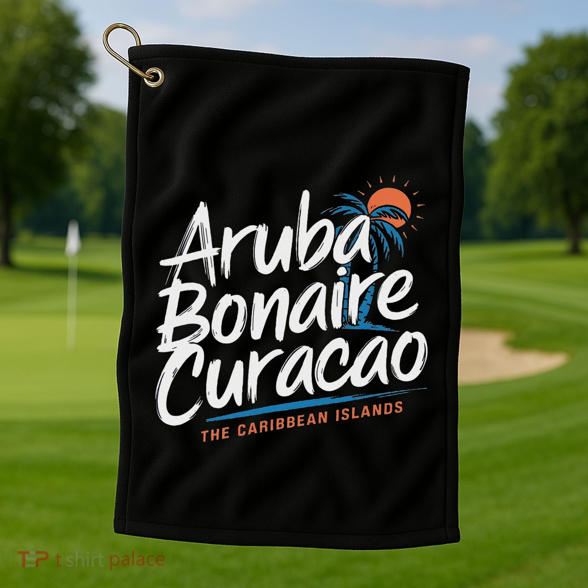 CuraçAo Bonaire Aruba The Caribbean Islands Abc Vacation Golf Towel