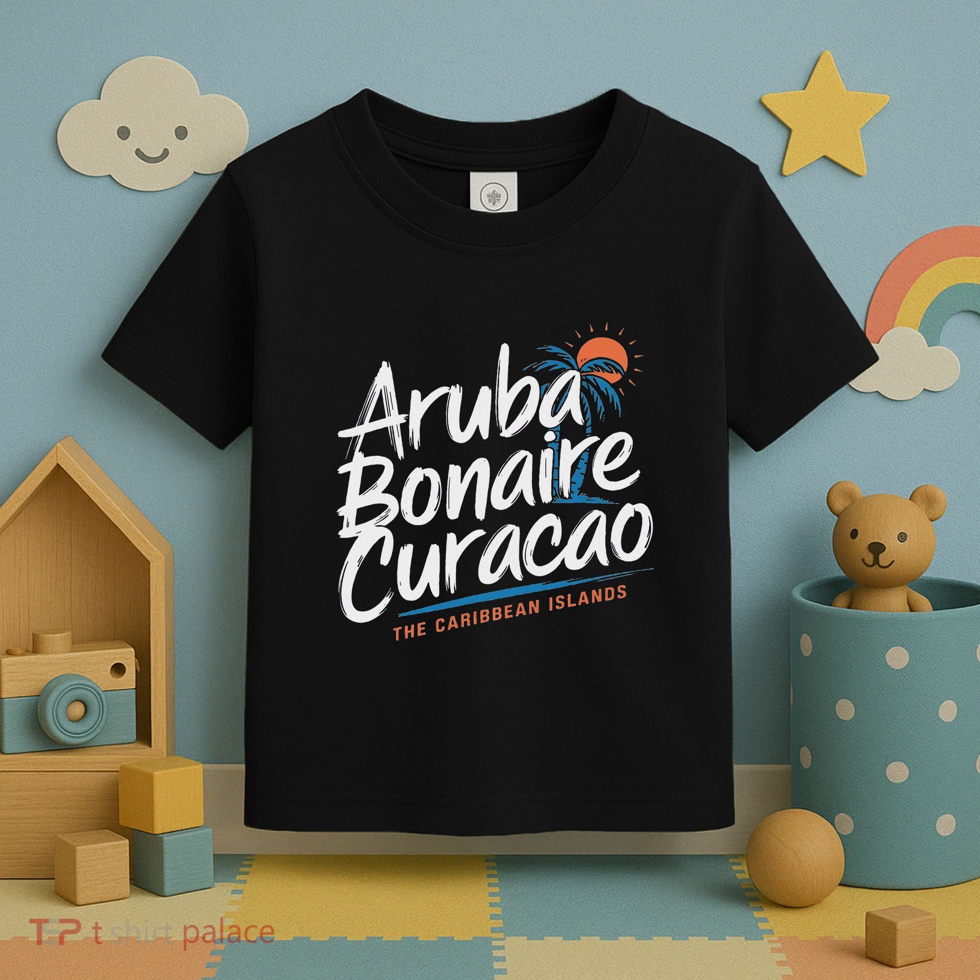CuraçAo Bonaire Aruba The Caribbean Islands Abc Vacation Toddler T-Shirt