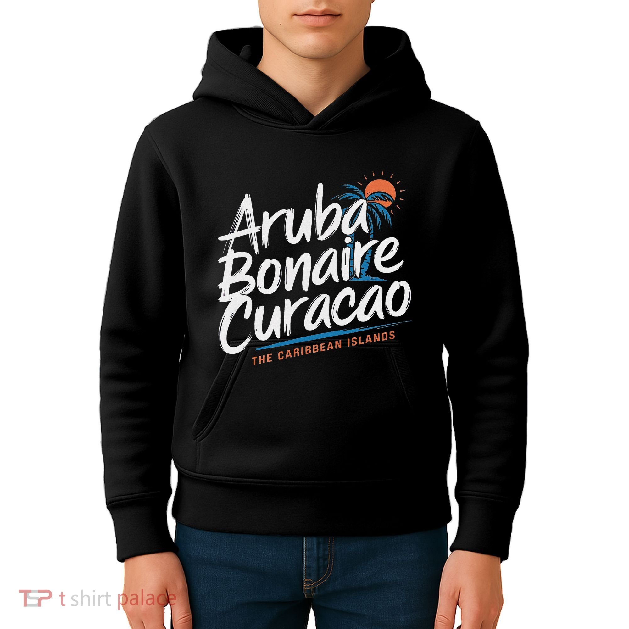 CuraçAo Bonaire Aruba The Caribbean Islands Abc Vacation Kids Hoodie