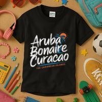 CuraçAo Bonaire Aruba The Caribbean Islands Abc Vacation Kids T-Shirt thumb 3