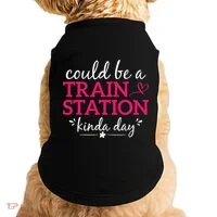 Could Be A Train Station Kinda Day Doggie Tank thumb 0