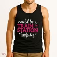 Could Be A Train Station Kinda Day Tank Top thumb 3