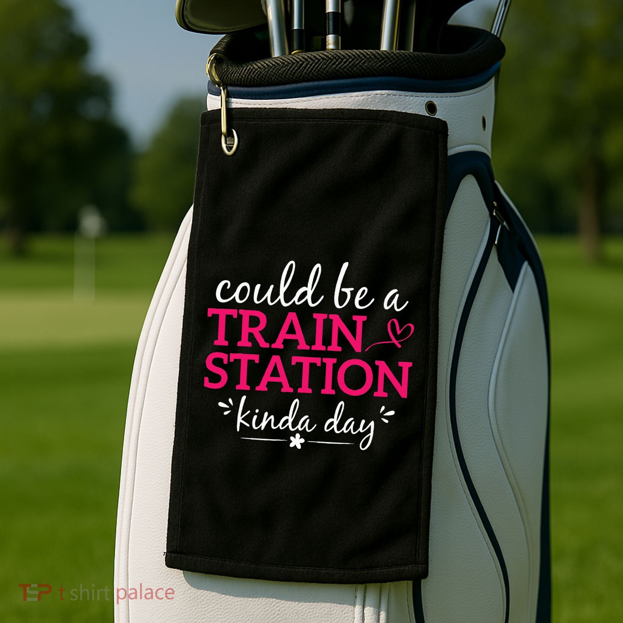 Could Be A Train Station Kinda Day Golf Towel