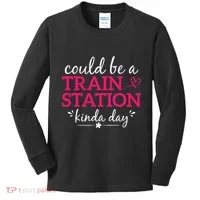 Could Be A Train Station Kinda Day Kids Long Sleeve Shirt thumb 0