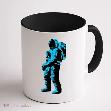 Cool Blue Astronaut Coffee Mug back
