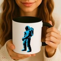 Cool Blue Astronaut Coffee Mug thumb 3