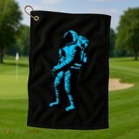 Cool Blue Astronaut Golf Towel thumb 1