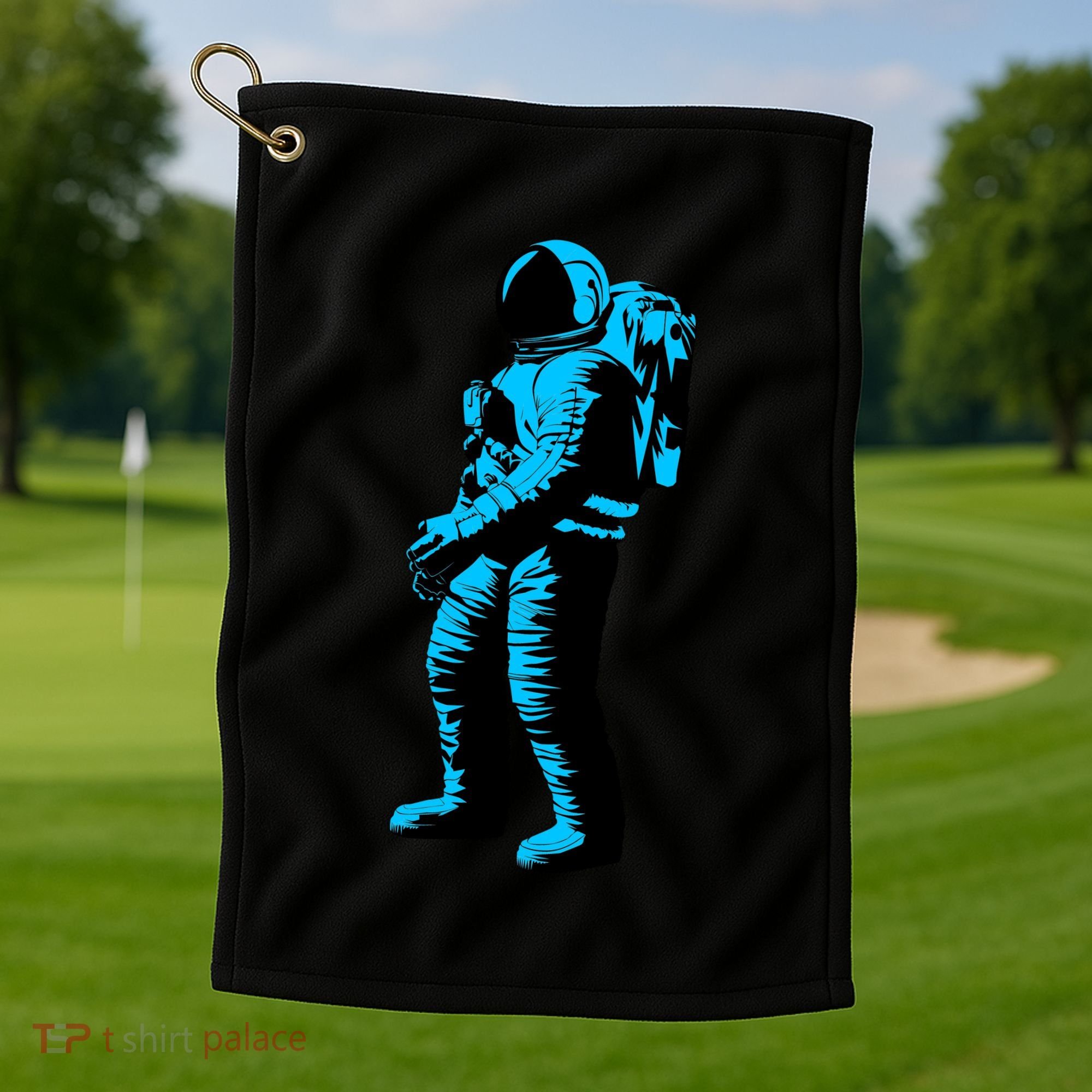 Cool Blue Astronaut Golf Towel