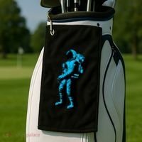 Cool Blue Astronaut Golf Towel thumb 2