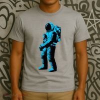 Cool Blue Astronaut T-Shirt thumb 3