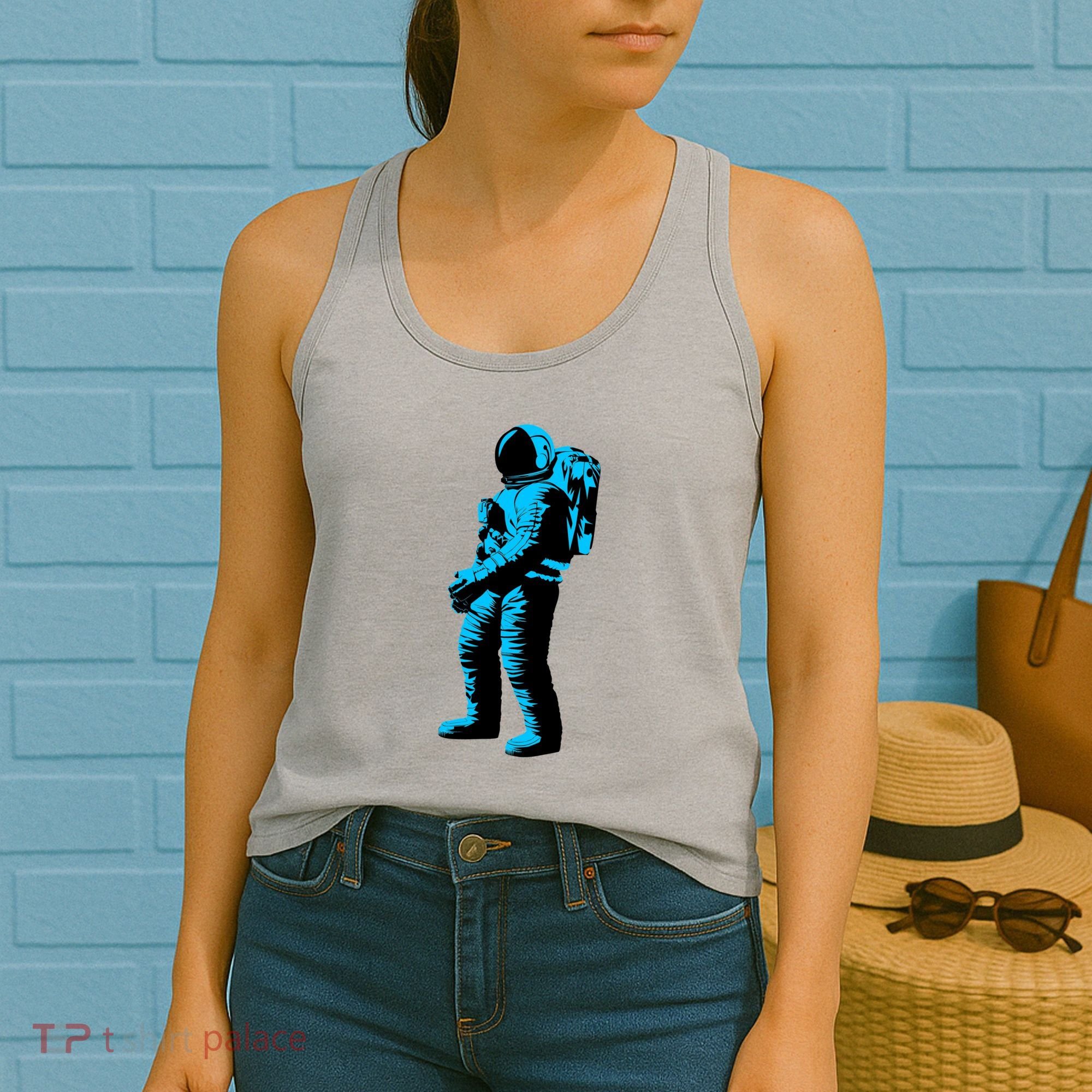 Cool Blue Astronaut Women's Tank Top