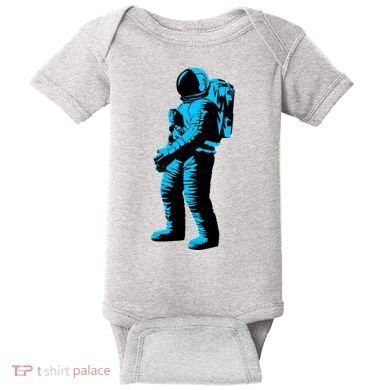 Cool Blue Astronaut Baby Bodysuit