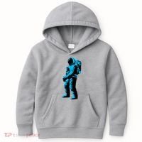 Cool Blue Astronaut Kids Hoodie thumb 0