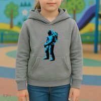 Cool Blue Astronaut Kids Hoodie thumb 3