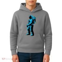 Cool Blue Astronaut Kids Hoodie thumb 4