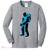 Cool Blue Astronaut Kids Long Sleeve Shirt thumb 0