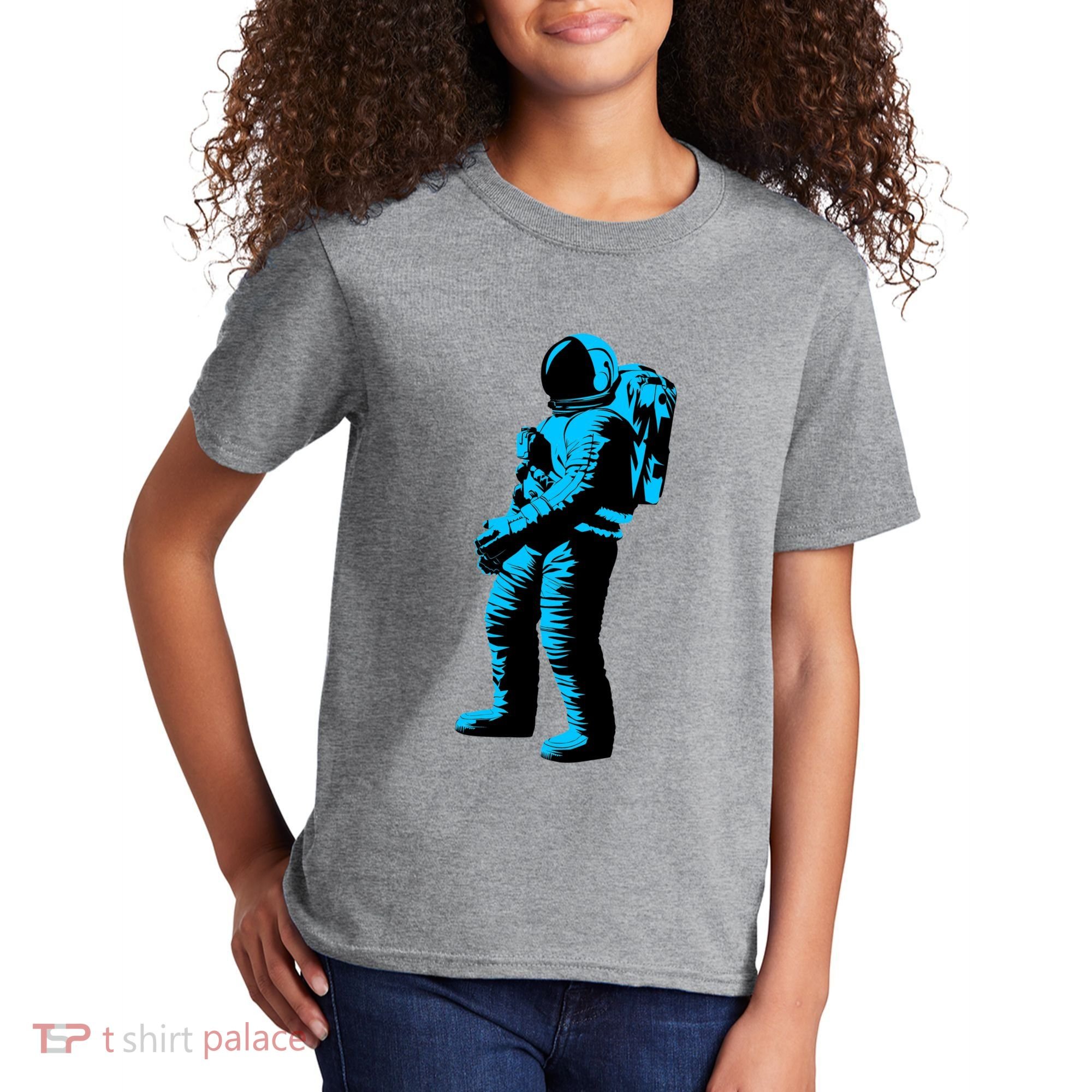 Cool Blue Astronaut Kids T-Shirt