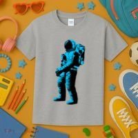 Cool Blue Astronaut Kids T-Shirt thumb 3