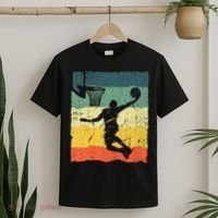 Cool Basketball Art For Wo Vintage Basketball Player T-Shirt thumb 2