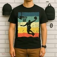 Cool Basketball Art For Wo Vintage Basketball Player T-Shirt thumb 6