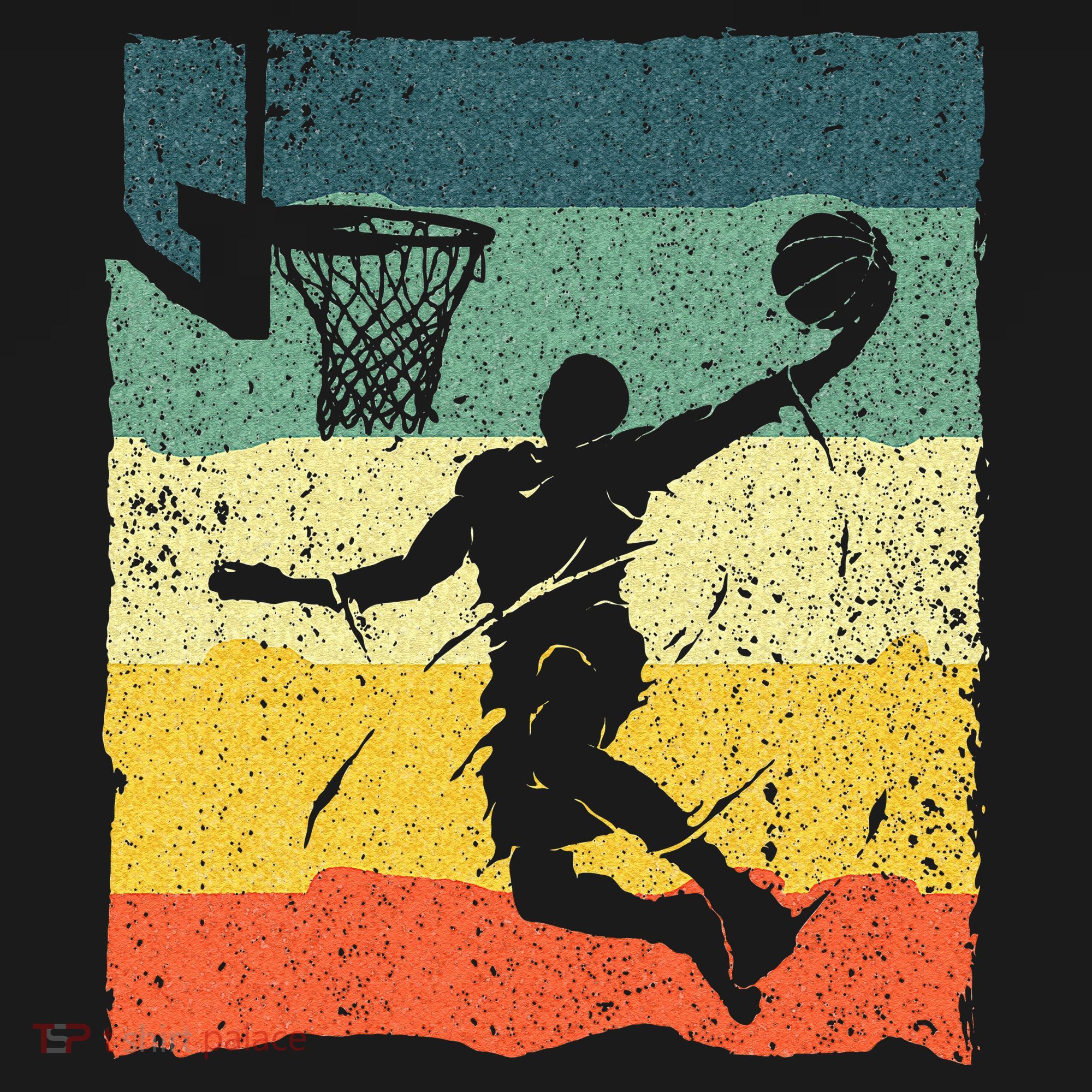 Cool Basketball Art For Wo Vintage Basketball Player T-Shirt