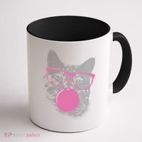 Cat Blowing Bubble Gum Coffee Mug thumb 1