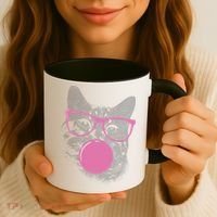 Cat Blowing Bubble Gum Coffee Mug thumb 3