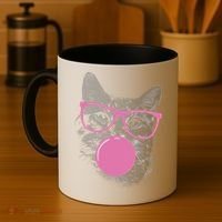 Cat Blowing Bubble Gum Coffee Mug thumb 4