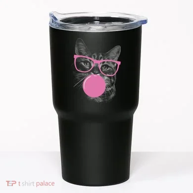 Cat Blowing Bubble Gum Tumbler