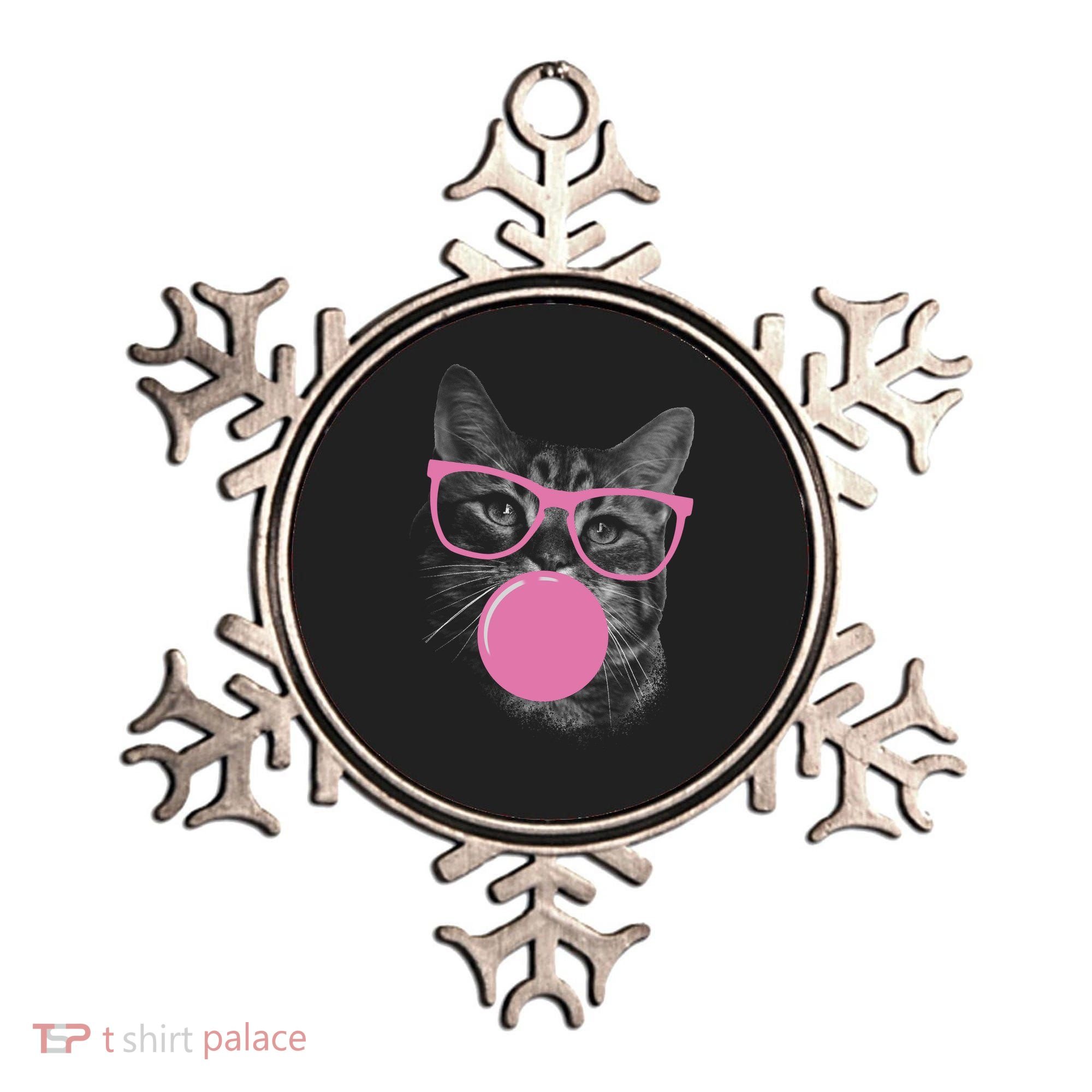 Cat Blowing Bubble Gum Ornament