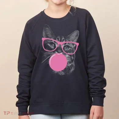 Cat Blowing Bubble Gum Women's Sweatshirt