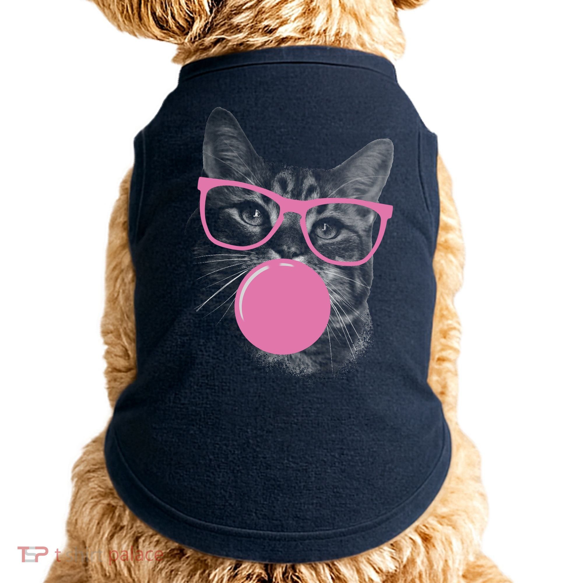 Cat Blowing Bubble Gum Doggie Tank