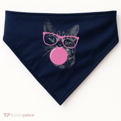 Cat Blowing Bubble Gum USA-Made Doggie Bandana