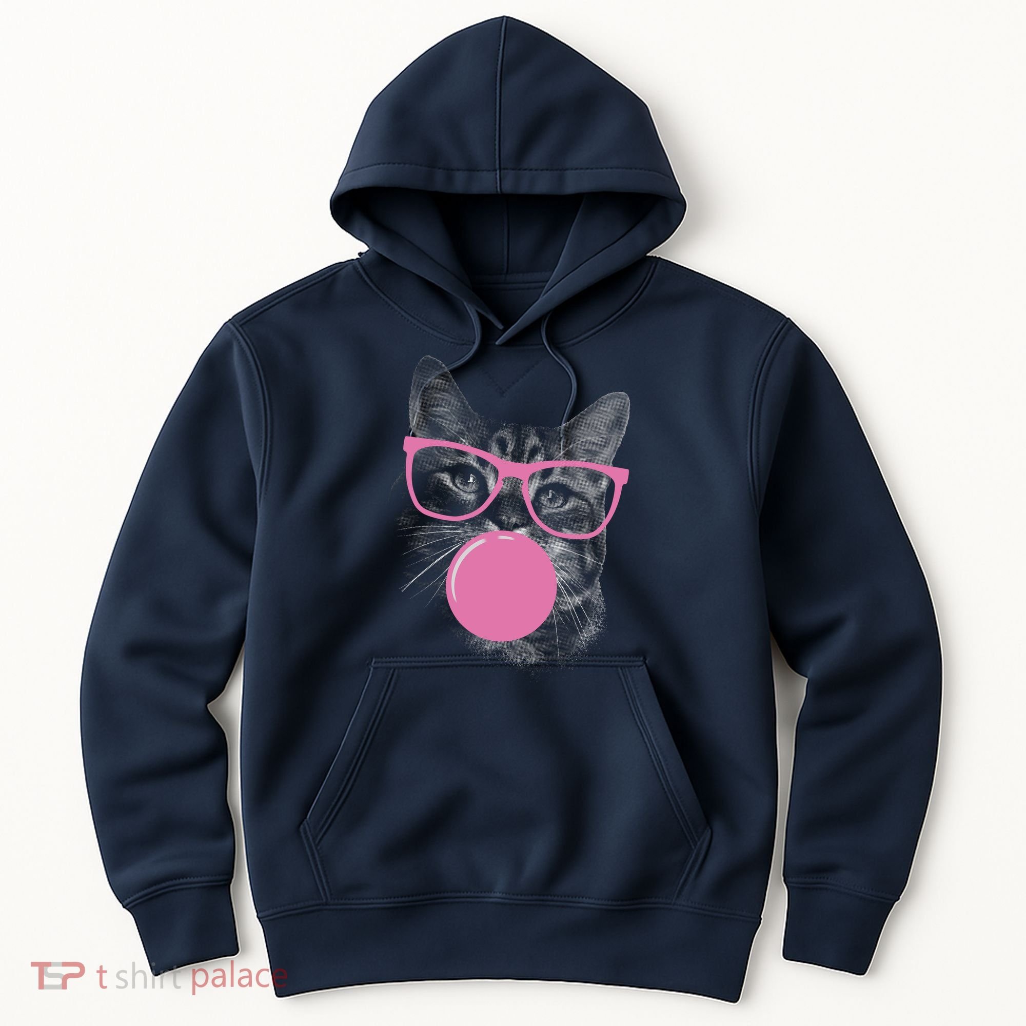 Cat Blowing Bubble Gum Hoodie