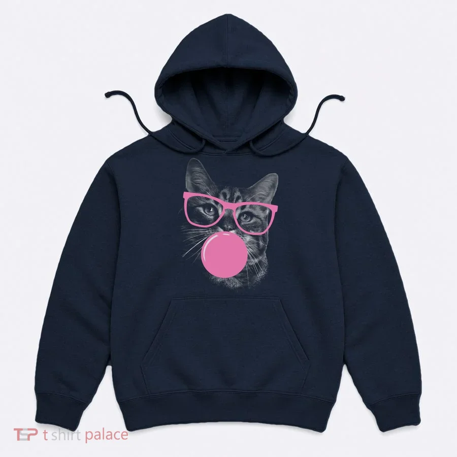 Cat Blowing Bubble Gum Hoodie