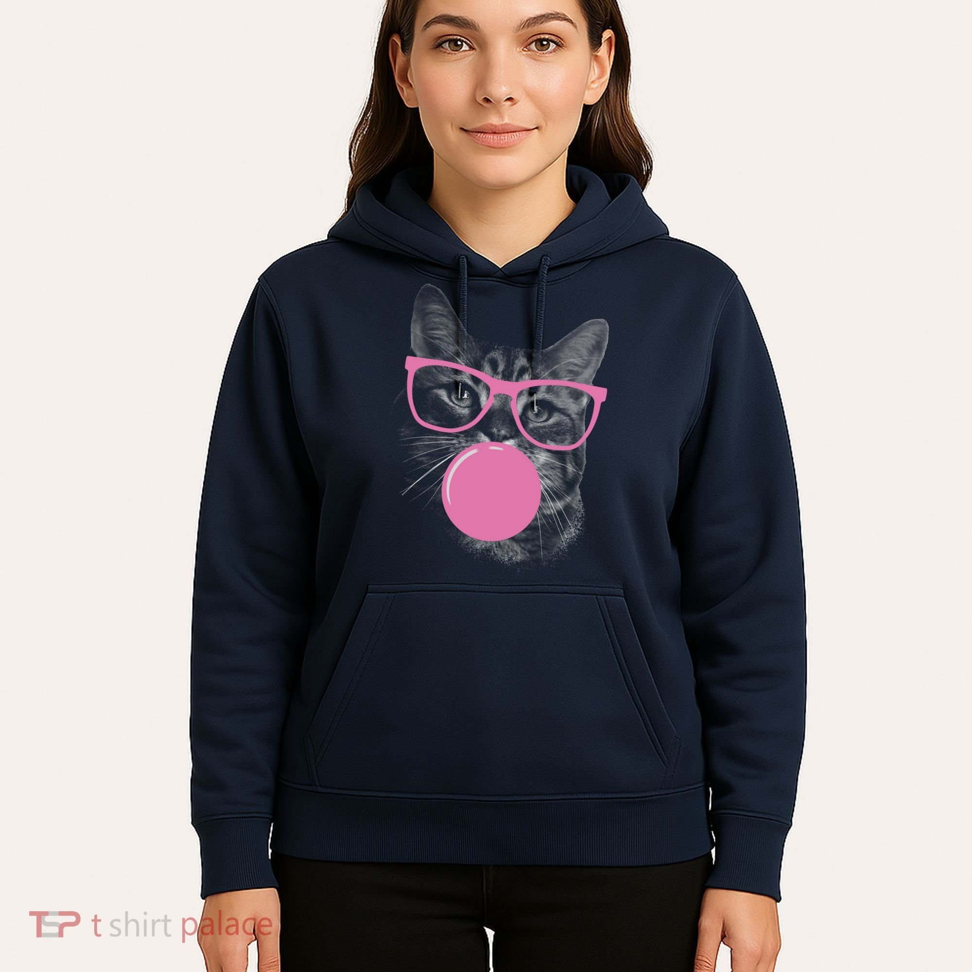 Cat Blowing Bubble Gum Hoodie