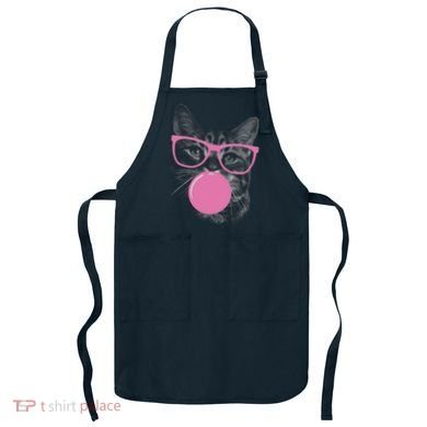 Cat Blowing Bubble Gum Apron
