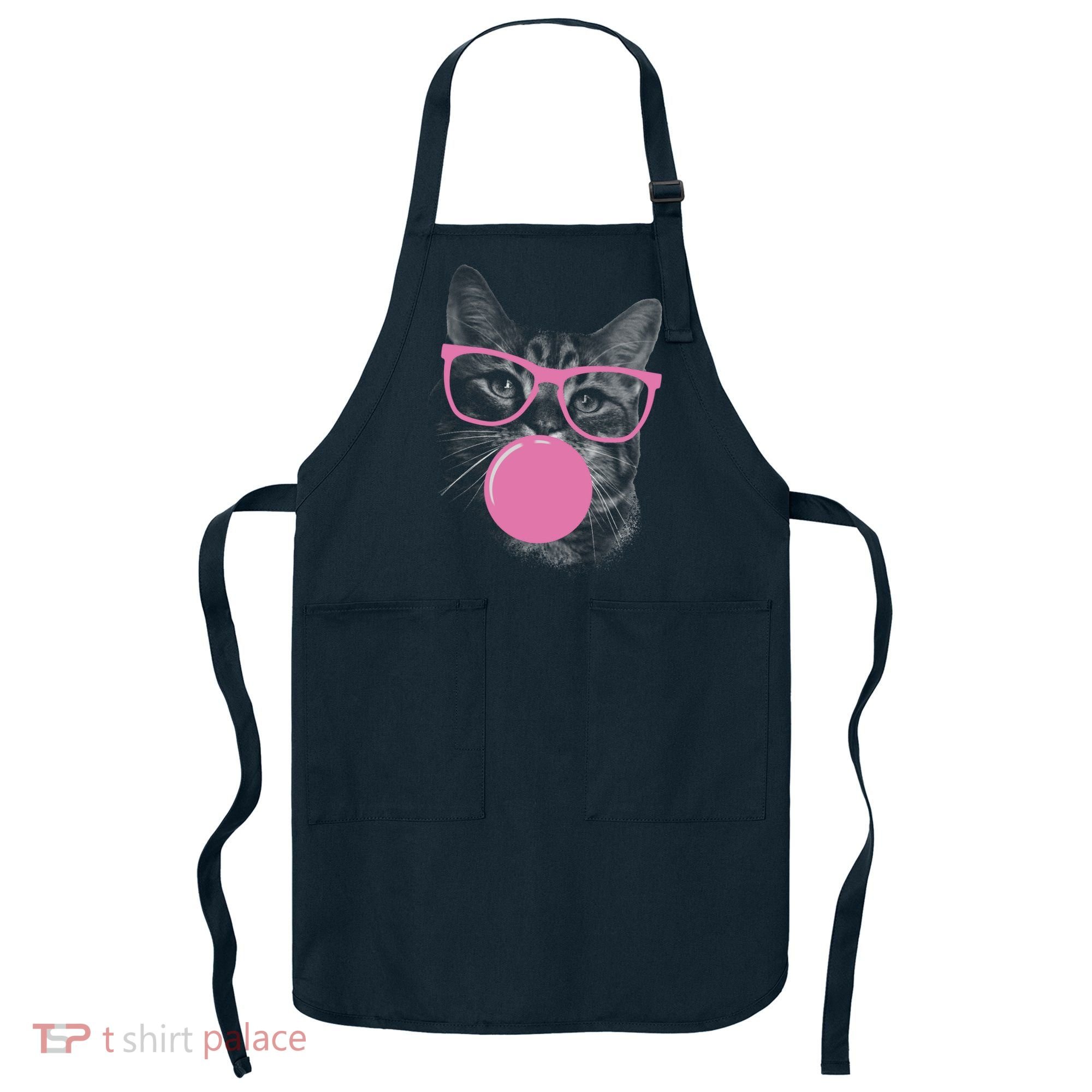 Cat Blowing Bubble Gum Apron