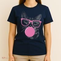 Cat Blowing Bubble Gum T-Shirt thumb 4