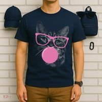 Cat Blowing Bubble Gum T-Shirt thumb 6