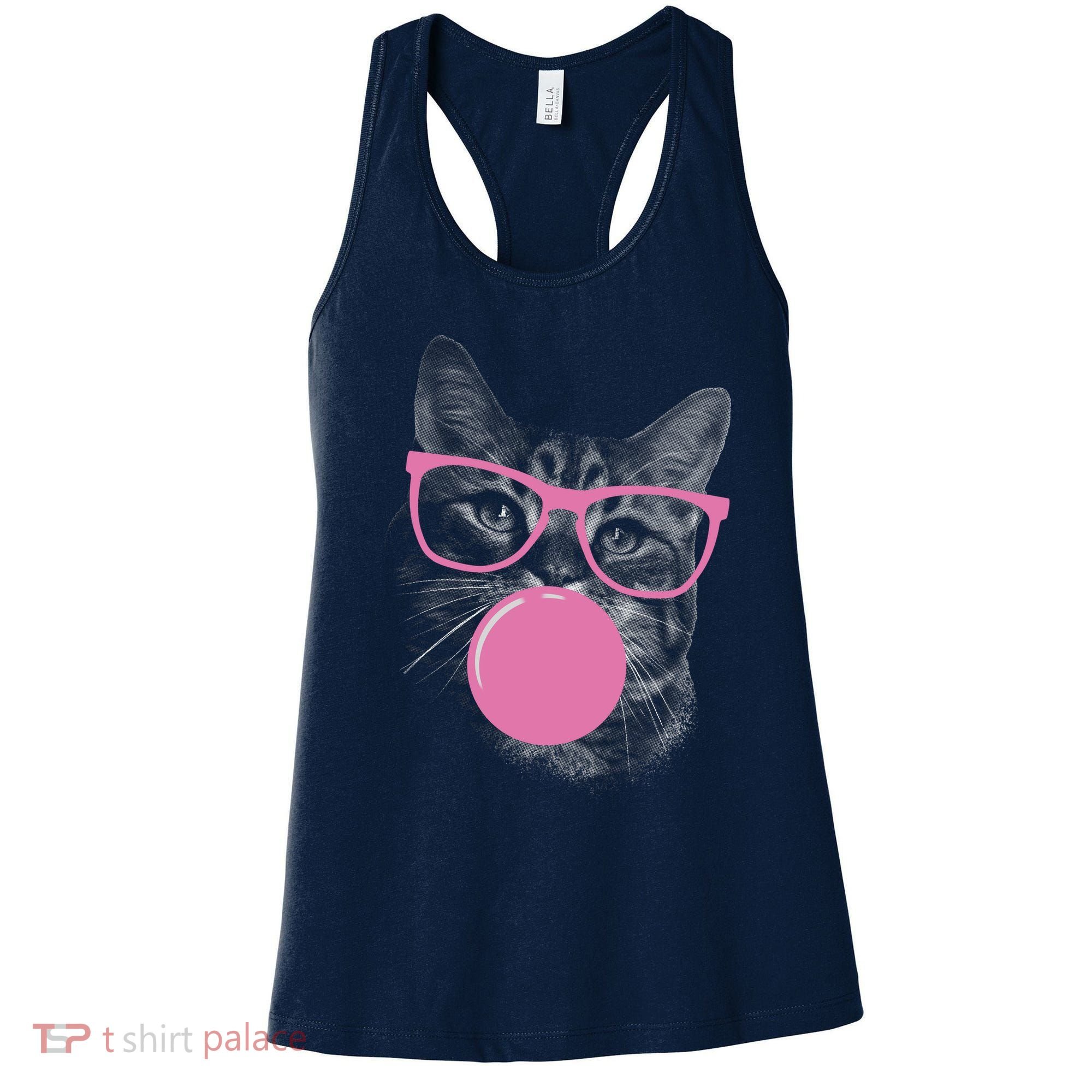Cat Blowing Bubble Gum Women's Tank Top