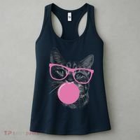 Cat Blowing Bubble Gum Women's Tank Top thumb 3