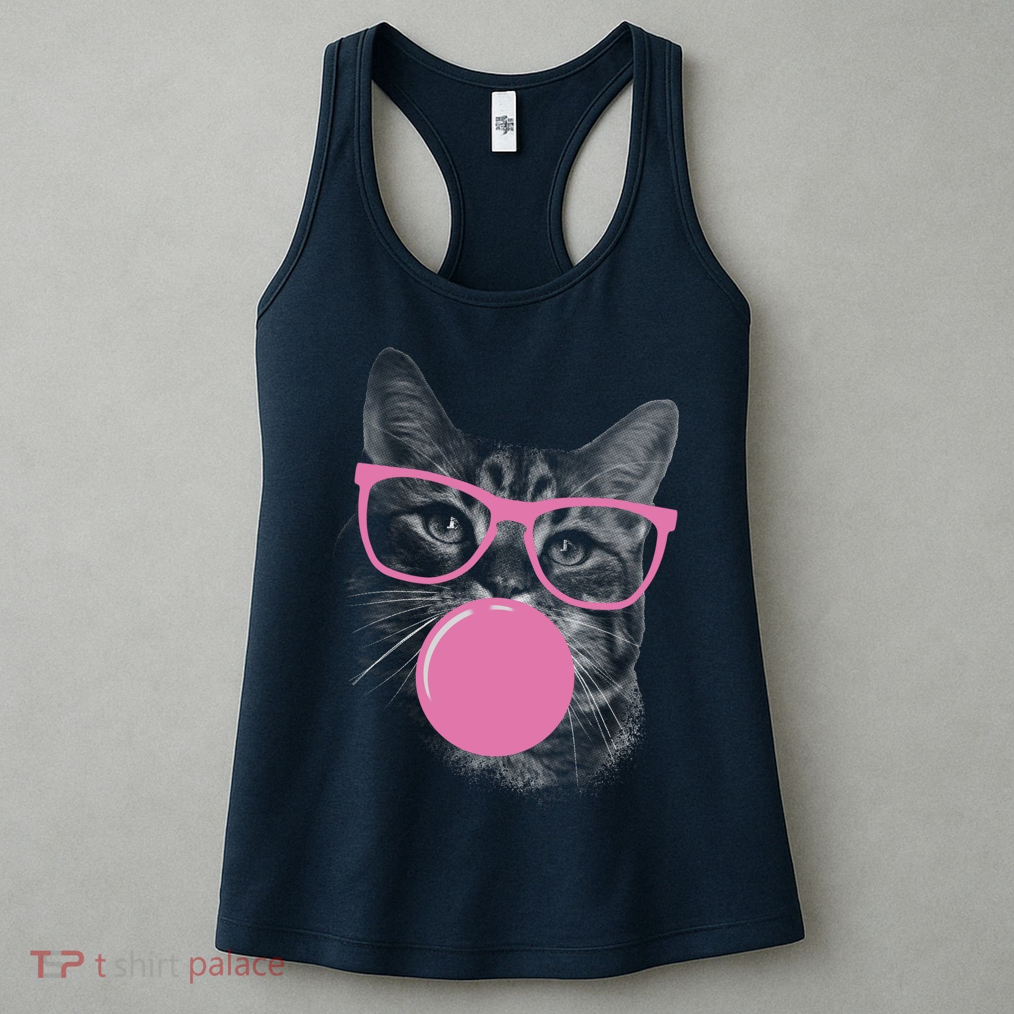 Cat Blowing Bubble Gum Women's Tank Top