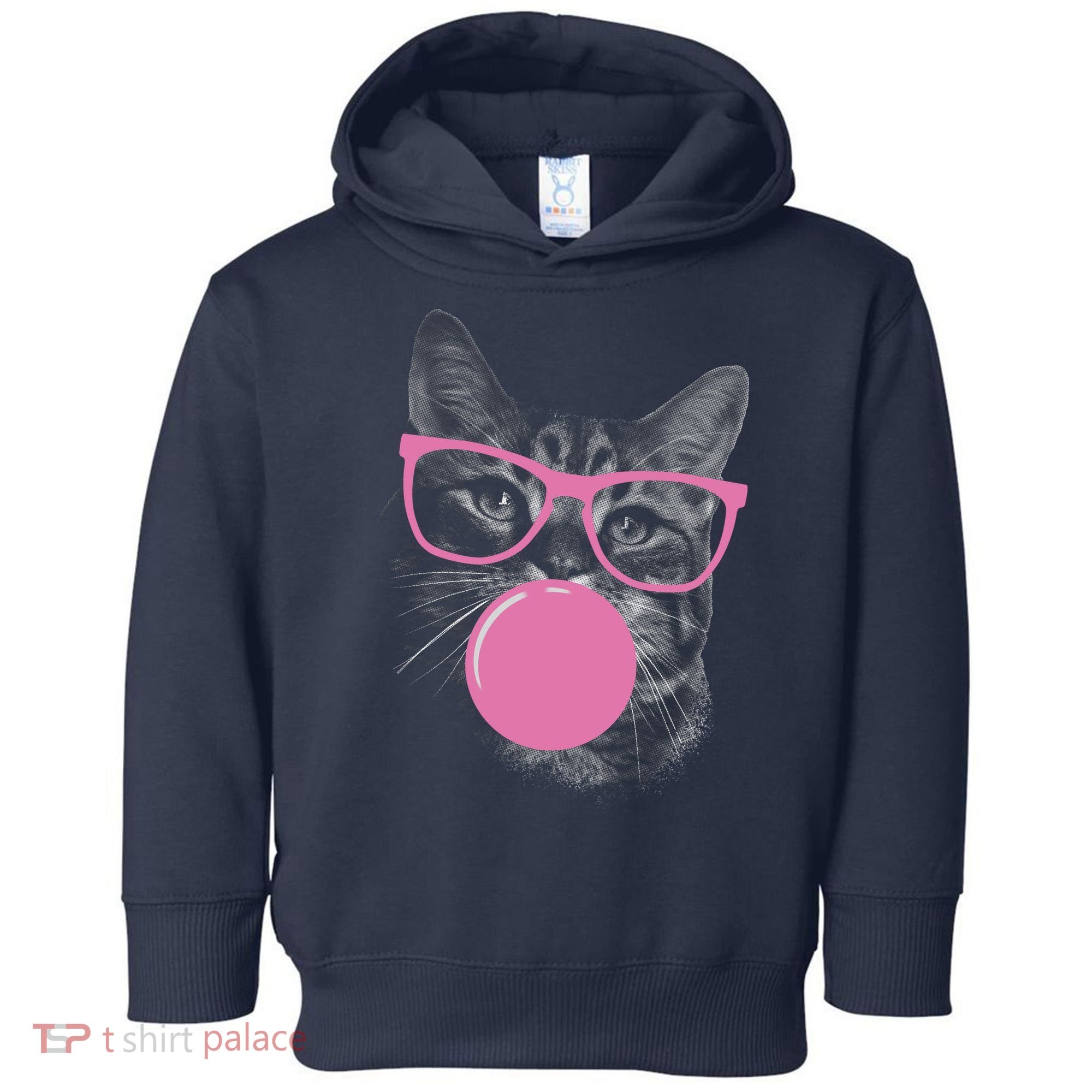 Cat Blowing Bubble Gum Toddler Hoodie