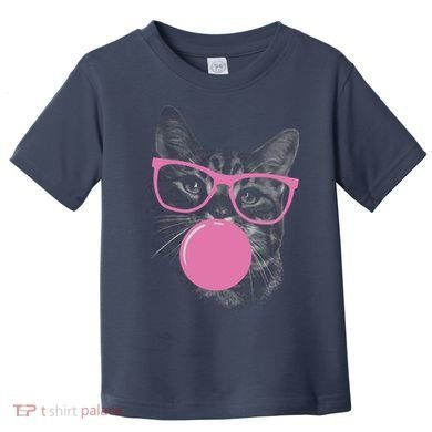 Cat Blowing Bubble Gum Toddler T-Shirt