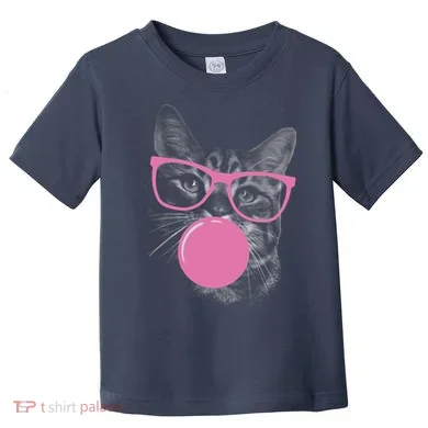 Cat Blowing Bubble Gum Toddler T-Shirt