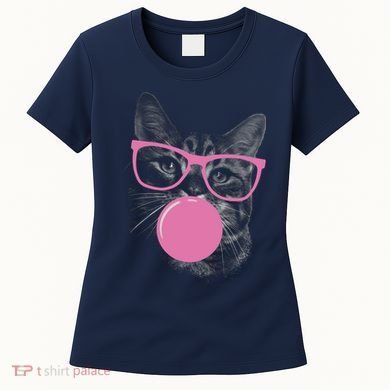 Cat Blowing Bubble Gum Women's T-Shirt